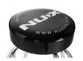 Nux Barstool Sgabello cromato con cuscino nero